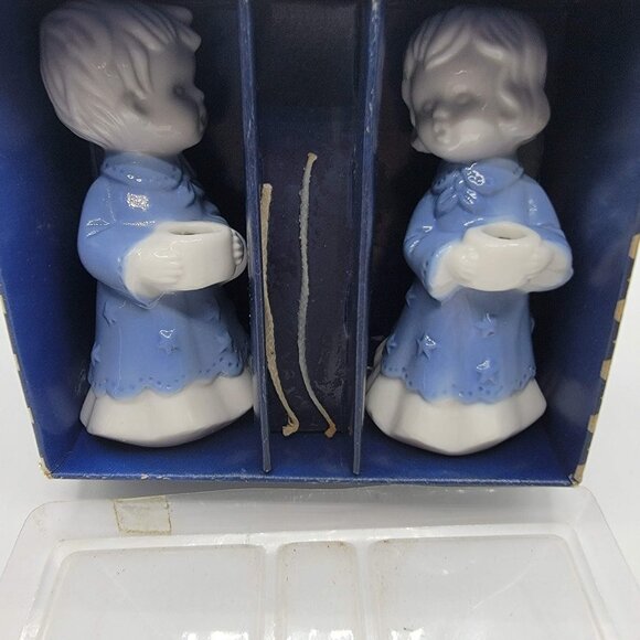 Vintage Ceramic Angels Candle Holders Norcrest Japan - Picture 2 of 5